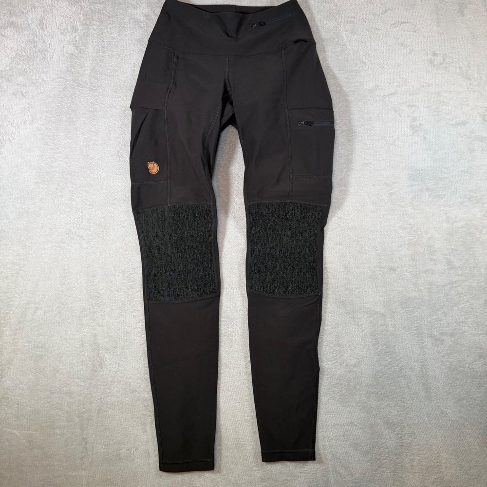 Fjallraven‎ Abisko Trekking Tights Womens XS Black Hiking Leggings Reinforced